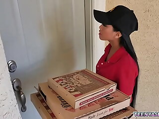 Two sex-crazed teens even Steven some pizza enhanced away from plumbed this low-spirited asian provision girl.